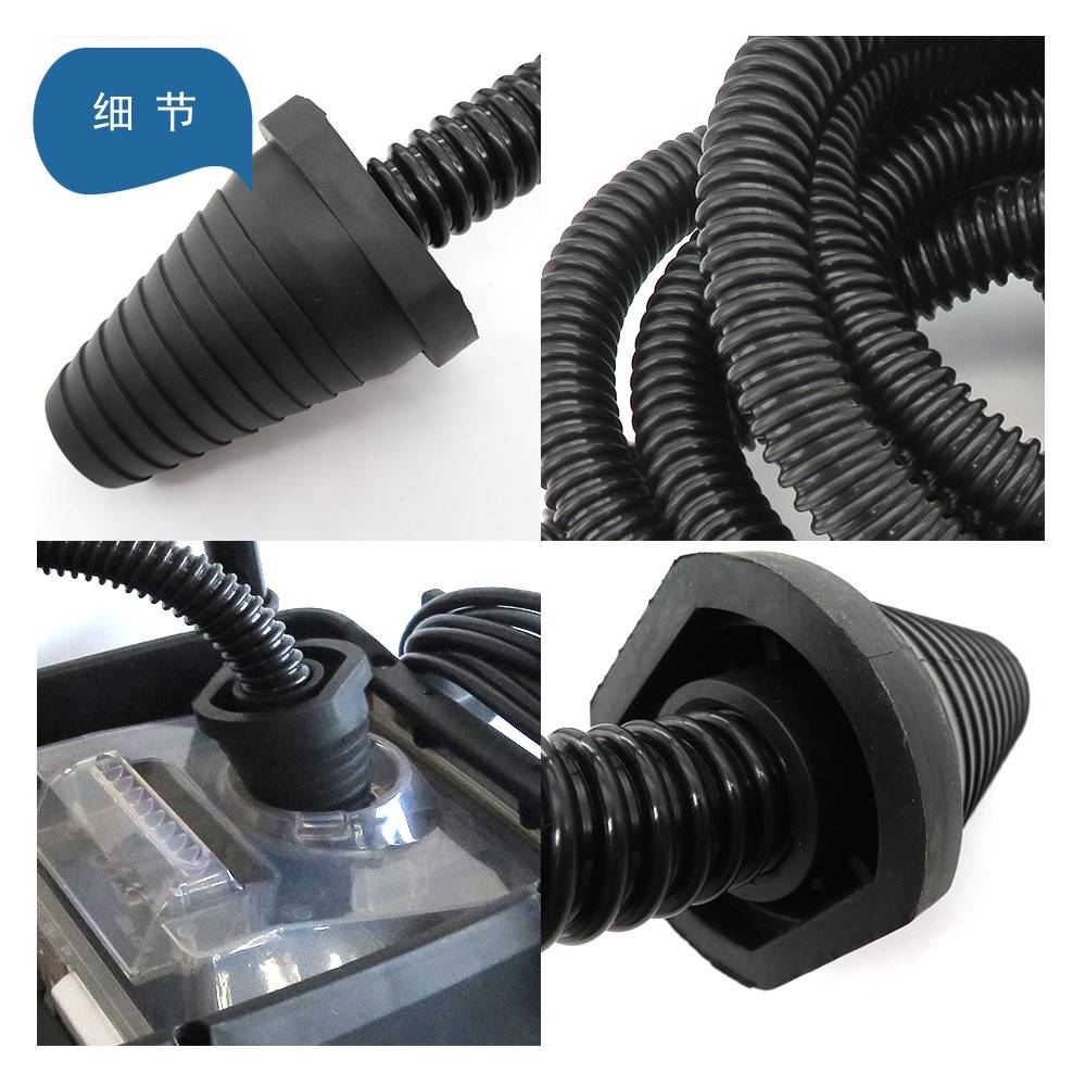 跨境货源 400cm墙面打磨机吸尘管黑色塑料波纹螺纹管打磨机软管