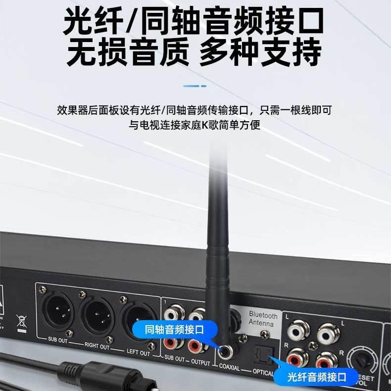 专业前级效果器KTV家用会议KTV话筒防啸叫带均衡混响音频处理器