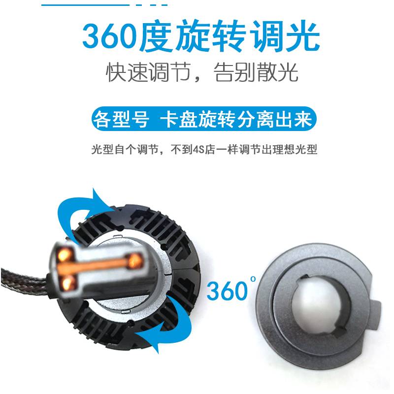 160W超亮聚光led车灯 远近光H1H4H790056 海拉D2H灯泡 原车光4300