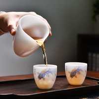 宜鑒如魚得水冰種茶具羊脂玉品茗茶具功夫茶具套裝節(jié)慶禮品可logo