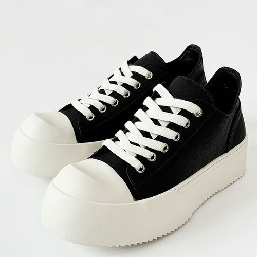 2025春季黑色板鞋男款厚底增高情侣同款通勤大头德比鞋休闲皮鞋男