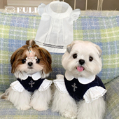 FULIPET「打底 白衬衣」.假日系列.西施犬马尔济斯比熊雪纳瑞