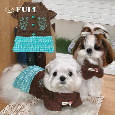 FULIPET「小鹿可可」轻凉感针织假两件.故事系列.西施犬马尔济斯
