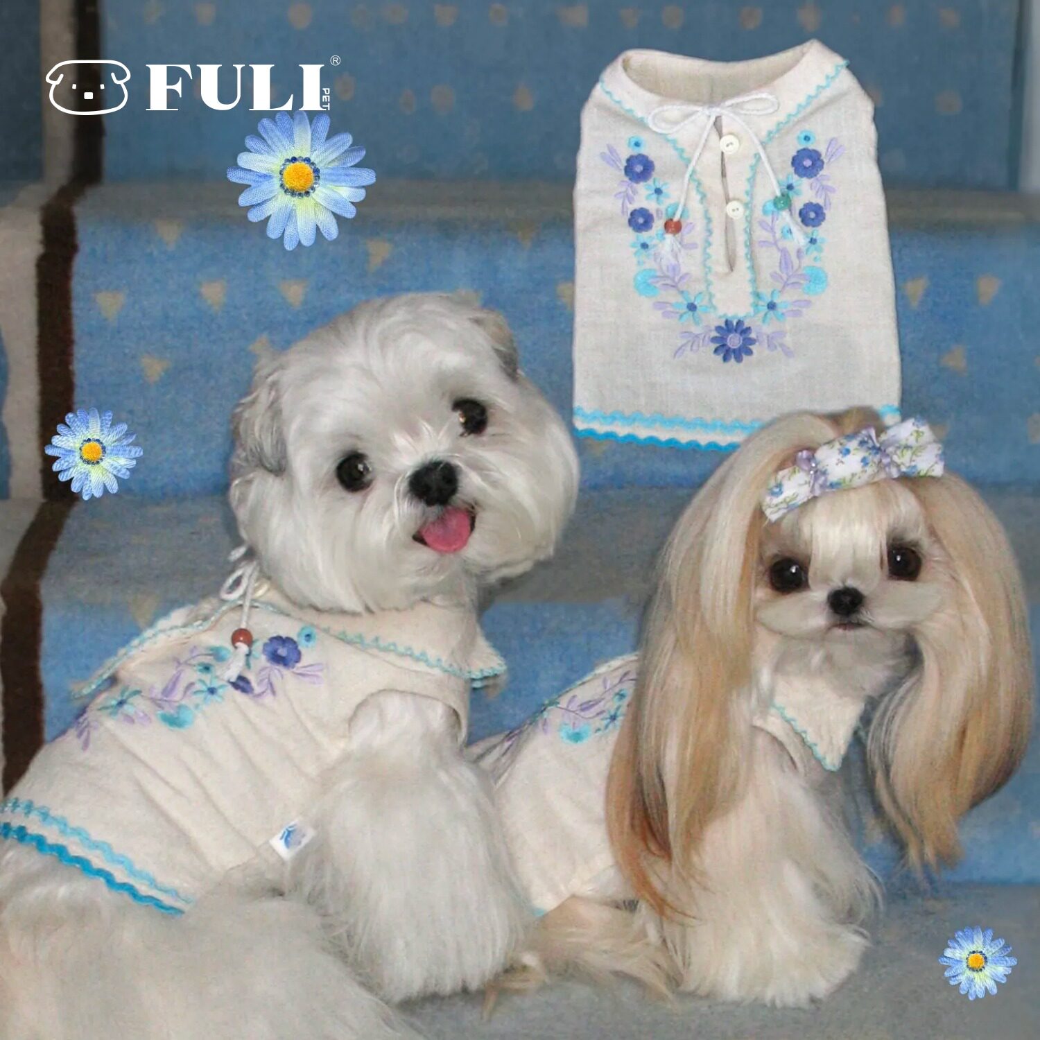 FULIPET「巴厘岛」度假衬衣.故事系列.西施犬马尔济斯比熊