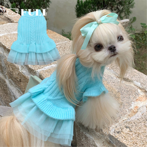FULIPET「冬日芭蕾」毛衣裙.暖暖系列.西施犬马尔济斯比熊雪纳瑞
