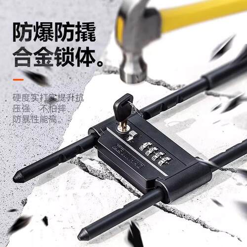 密面码玻璃门锁推U拉门型锁家用防盗Y-U型锁防撬通用锁挂锁U形店