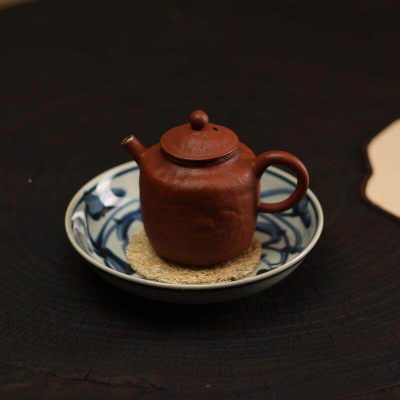 仿古花手绘壶承壶养壶青ts-青花干泡盘壶垫壶托心盘家用个性创意