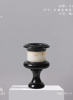 妖及 现器YJDM2446天然洞石大理石花绿色球彷真花绣 样板代间酒店