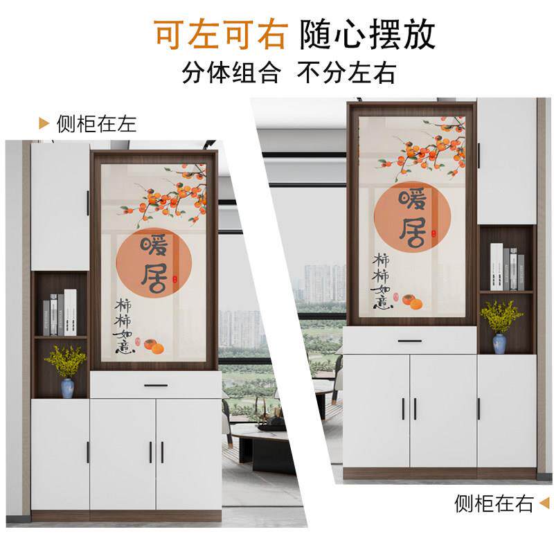 高档屏风隔断面柜置物招财进宝架对户客厅实木双正进大门入现代简