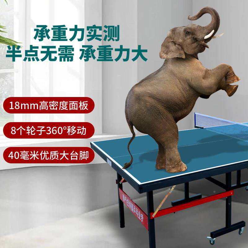 绿乓色乒乓球桌家用折可002叠移动室兵球桌标准乒内乓桌乒乓球台