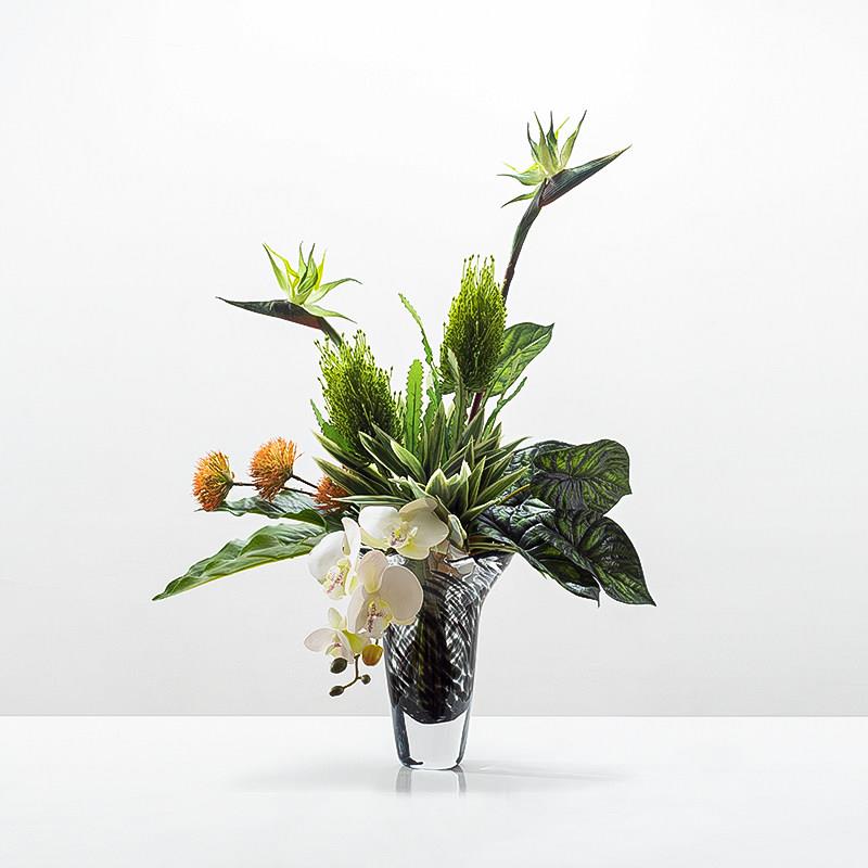 现代样板房卉花装饰无障DL-HY157花碍豪花华典雅人造假花咖啡桌典