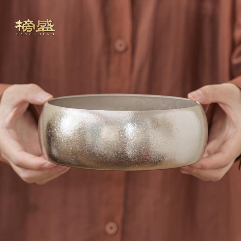 纯钛茶洗大号笔家高端洗茶具茶纯钛结晶道配盏件用茶杯洗水盂茶渣