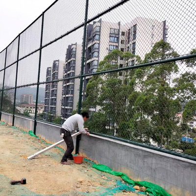 天台场地勾花网护栏足球场运动场蓝球场围栏学校楼顶防坠体育围网