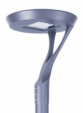 洲来照明 全压铸圆形单边双杈60w 100wled庭院灯头  smd公园灯头