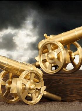 黄铜大炮摆件意大利炮铜开业礼炮怀旧放鞭炮火炮金属车铜炮