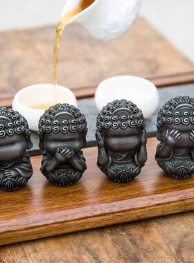 新中式国风四不无相无面佛禅意摆件书房家居茶宠仿铸铁纯手工饰品