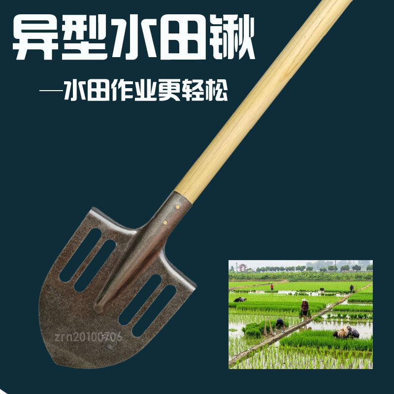 锰钢锹淬火农用铁锨铁锹钢锹铲稻芽铲稻田专用水田锹漏水锹包邮