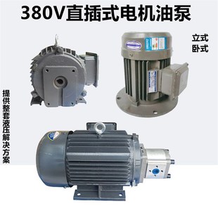 380V三相电机齿轮泵液压油泵总成1.5KW2.2KW3.0KW内轴直插式 电机