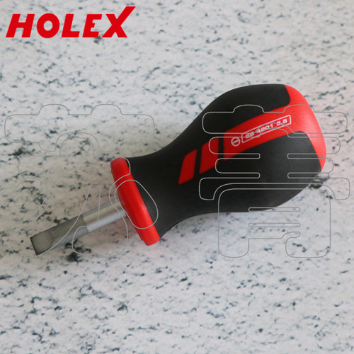 德国霍夫曼 HOLEX 短款一字螺丝刀 螺丝起子  全长82mm