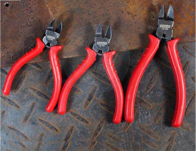 史丹利红柄精密水口钳斜嘴钳水口剪钳5寸斜口塑料钳电子电工斜钳