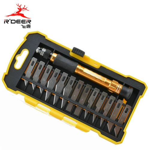 飞鹿 14件雕刻刀套组套 SK5多用雕刀 14PC木雕工具 RT-M113