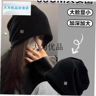 大头围冷帽堆堆帽夏季薄款包头帽光头帽防风睡R帽宽松大码帽子女,