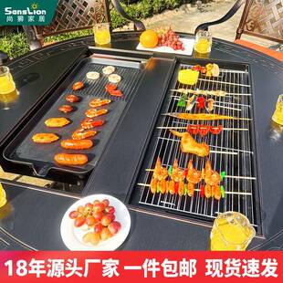 户外烤炉桌庭院花园别墅阳椅台围煮茶室外露天电烤炭231030-1烤两