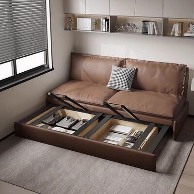 小户年型沙发床两用折奶LGA风客厅多功能猫爪油布书房叠单人2025