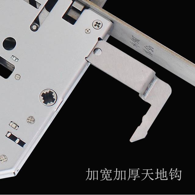 替换自动碰锁WL固心超防防卡指纹锁体385*35全钢双活双快6568