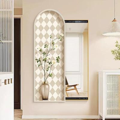 奶油ZA0510风关闭推拉全身藏镜装饰画客厅玄关隐卧式穿衣镜挂画室