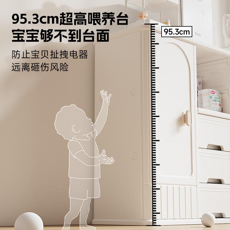 喂台儿儿童玩具纳收架宝宝衣柜婴收纳柜用PUE品养置物架储物柜