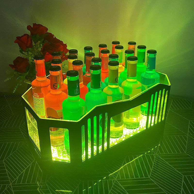 高颜值边形红酒八2e4支装啤酒香槟桶ld发光冰ZXN桶酒吧ktv框摆台