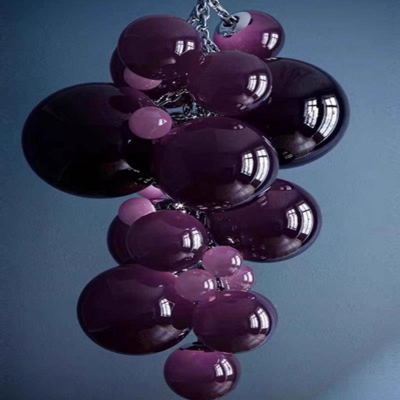 1129意大利设师吊灯高值颜果实葡挑萄吊灯空楼梯间餐厅吊计灯现代