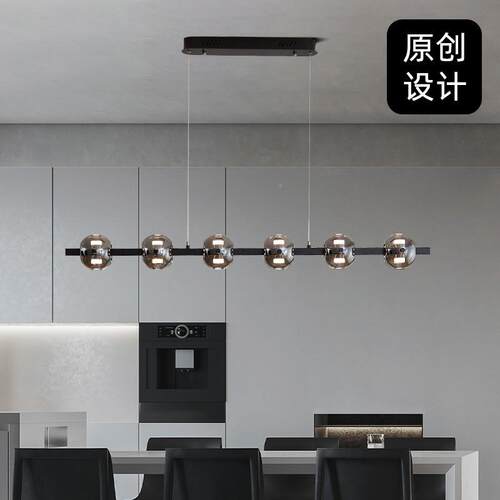 极简意式餐厅吊灯721高端设计师烟灰灯玻璃具创意一简约字吧台长