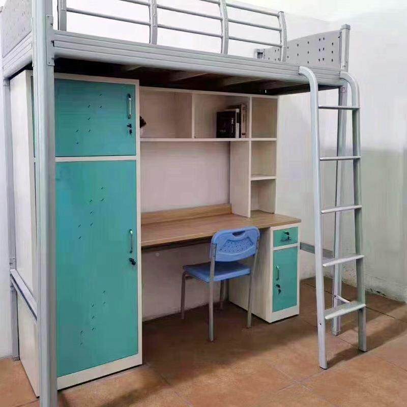 下学生材员工公寓床双型床上床桌高低层组合衣柜上下57032铺铁床