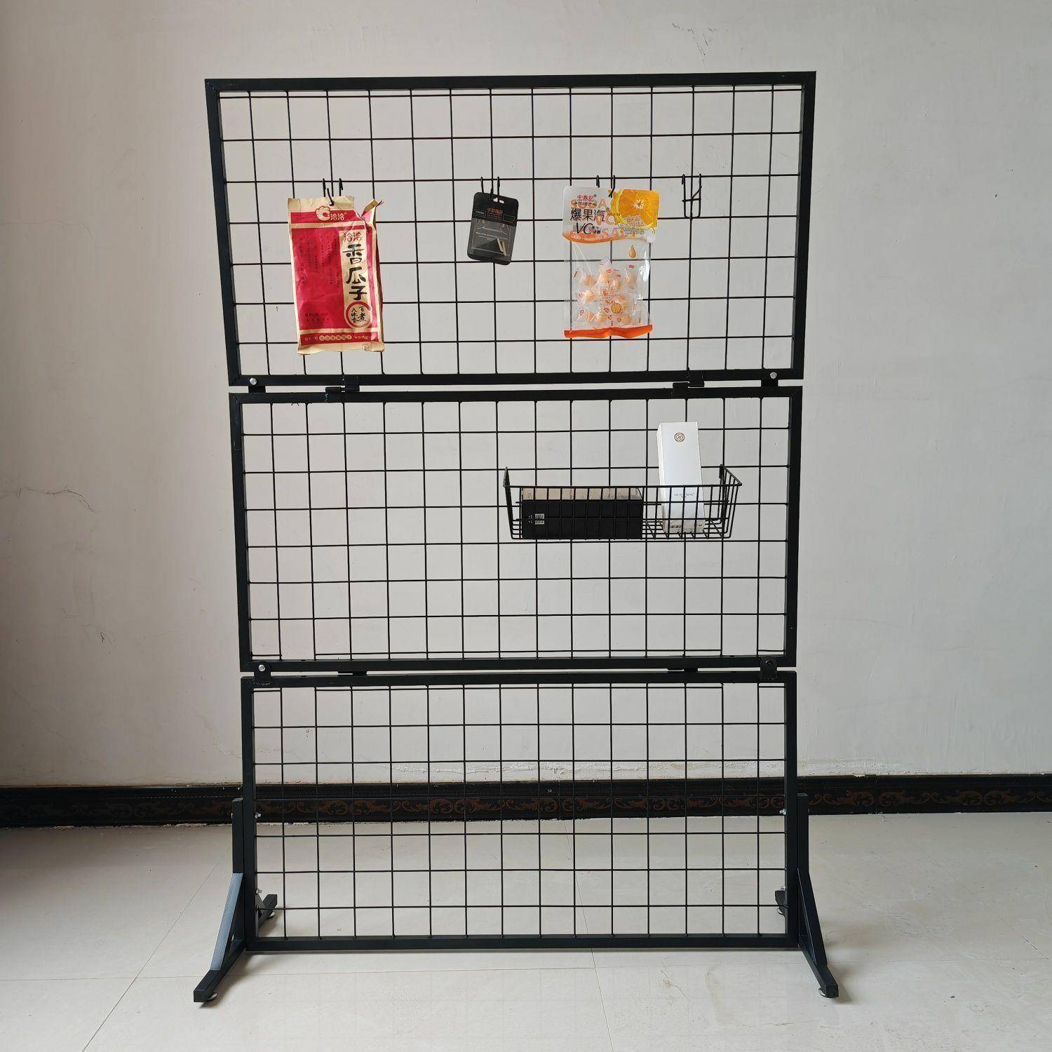 折叠网643格式架简易地摊品收纳架便携落地摆摊展架户外展览饰架