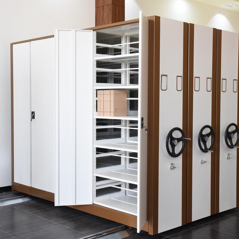 集架档案室电智能档密集柜密手摇式移动案柜WDKJ-MJJ凭证柜资料动