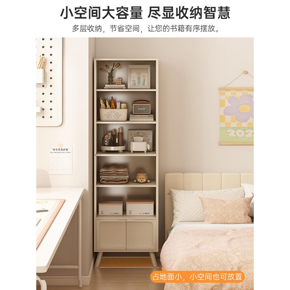 书架一体靠墙储物柜带门架书柜落家用防尘收75354362客纳置物厅简