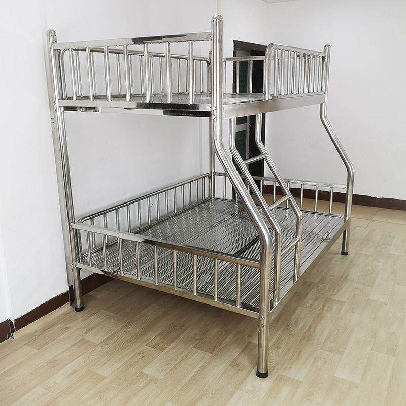 加厚舍不锈员钢双层架床人学生工宿家用成上下铺出租房高低子无品