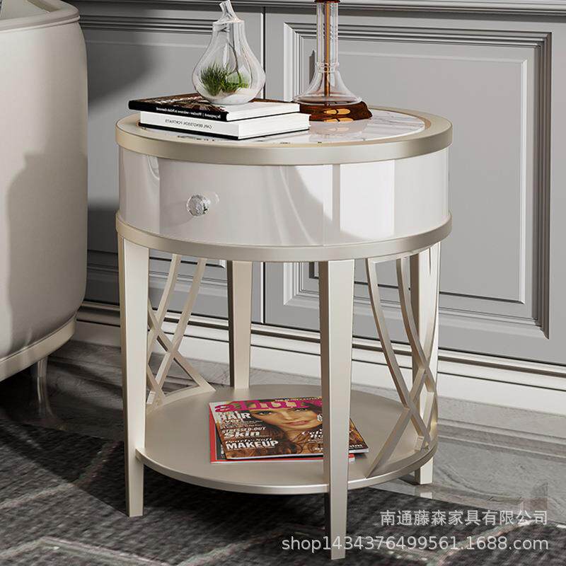 美式轻奢角几沙小边几柜式ts-79546客厅现代意大发小户型木大实理