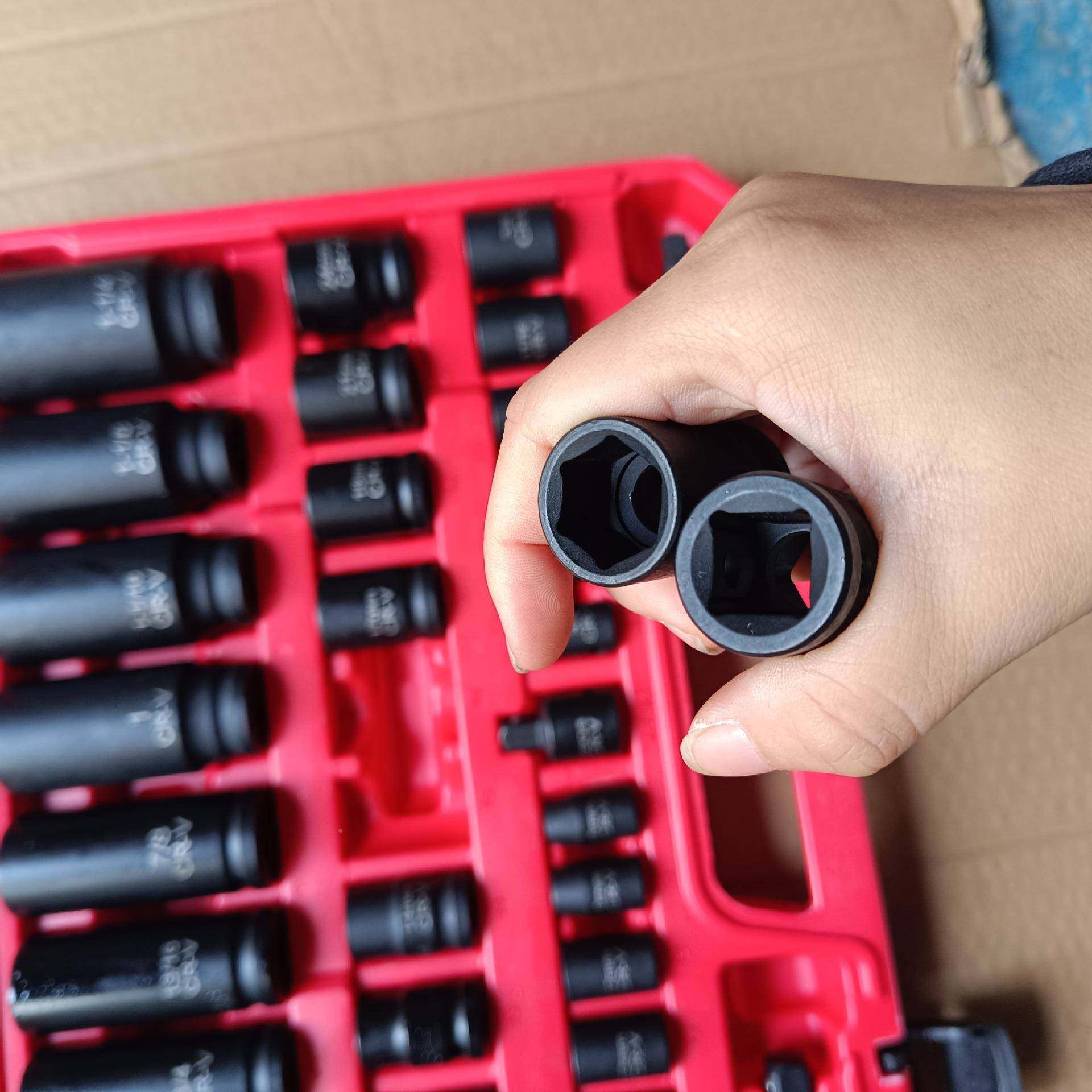 KT3系列50p45298件气动套筒全套套装D/T长短c套筒组8风动套筒37PC