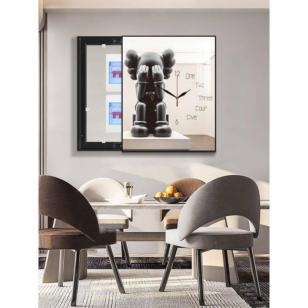 轻装盒奢竖款电表箱饰电闸盒开关强RSO电源箱配电箱遮挡画钟表画