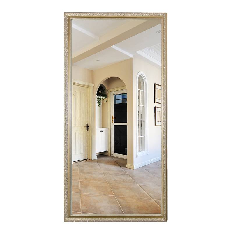 伯仑穿衣落地大镜子实木雕花带支架欧式服装店全身镜壁挂墙试衣镜