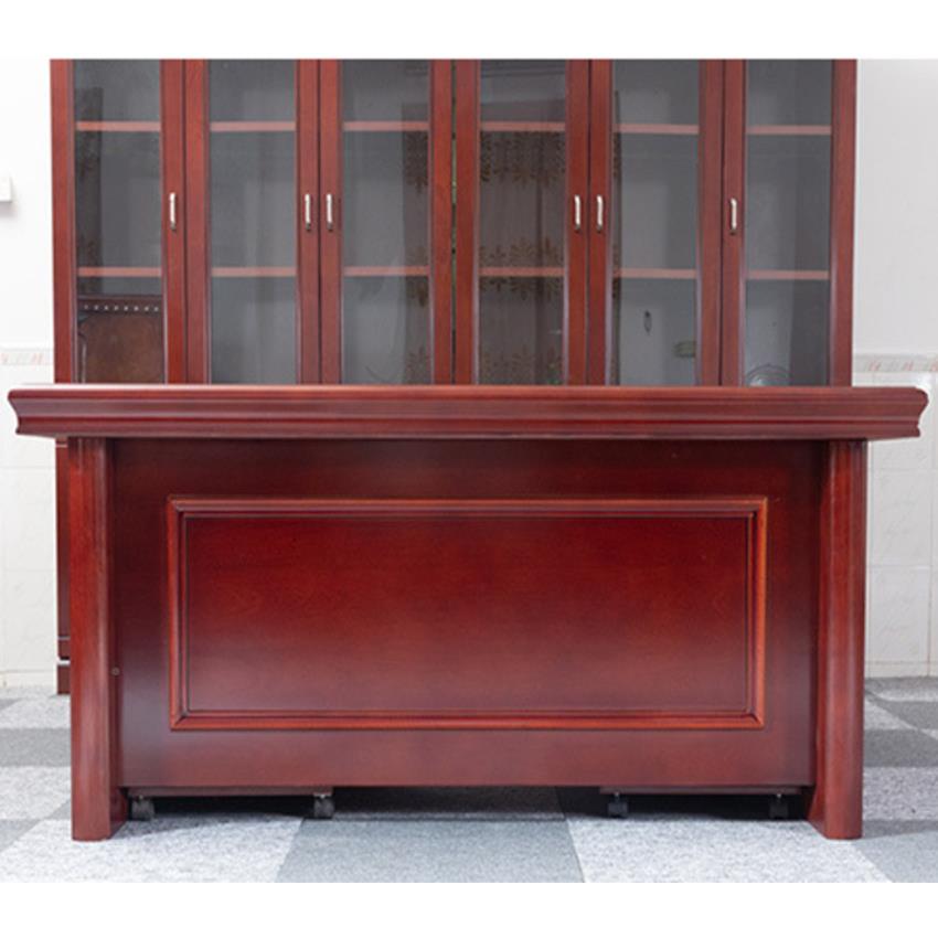 板桌代现B-16总中裁桌新式实木皮桌办公家具老总经理桌商用办公室