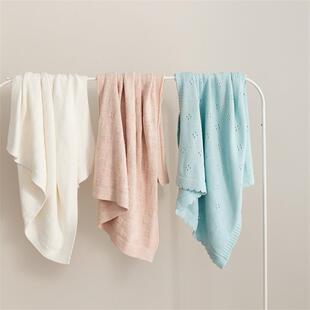 休森友卉瑞A类纯色儿童针织盖棉毯四季景毯闲毯幼儿园午睡汽车飞