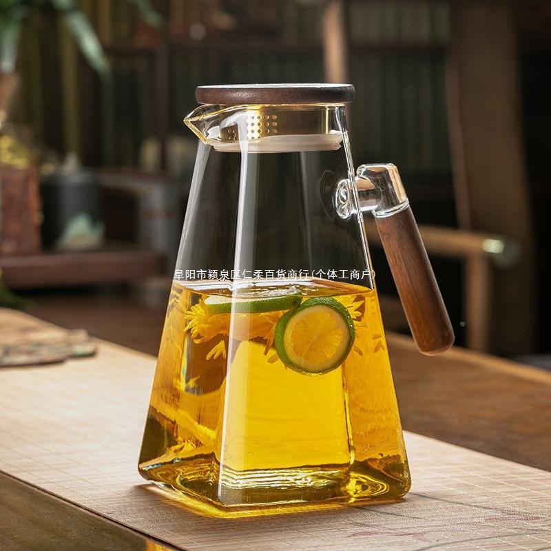水other用壶玻耐高温大容量果璃汁凉茶壶装白冷开水瓶家大容量泡