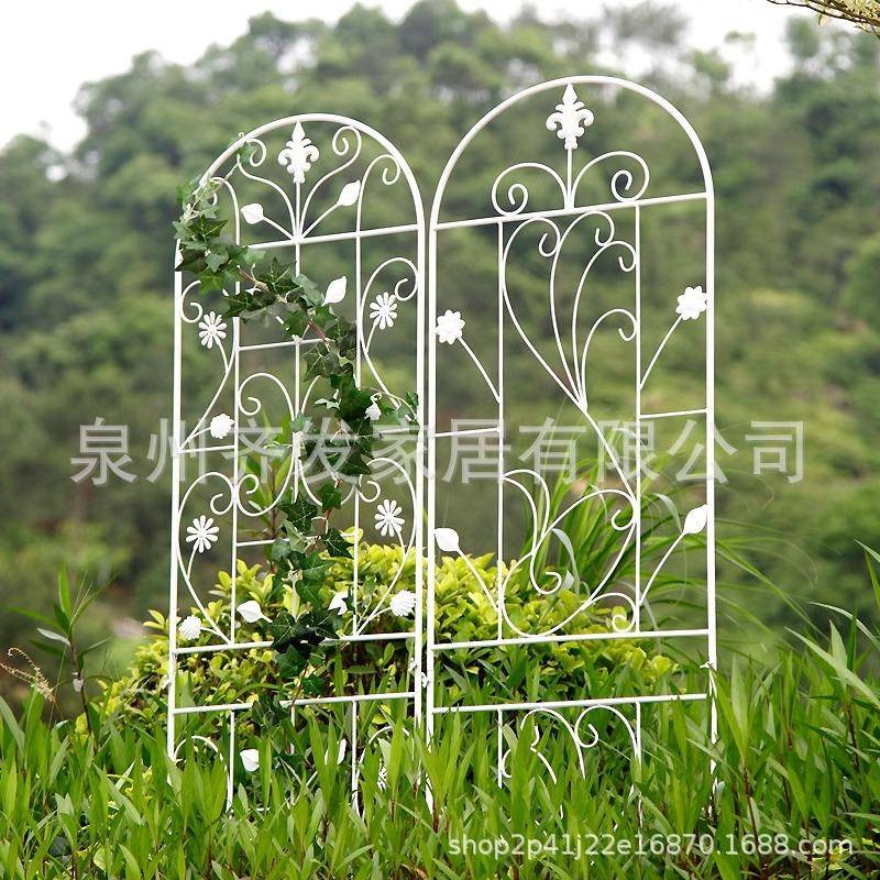 支铁蔷线莲月爬藤架子花园栅季栏花架QF250531薇户外庭院铁艺栅栏