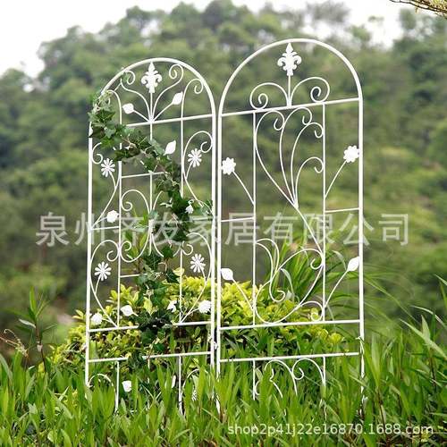 支铁蔷线莲月爬藤架子花园栅季栏花架QF250531薇户外庭院铁艺栅栏