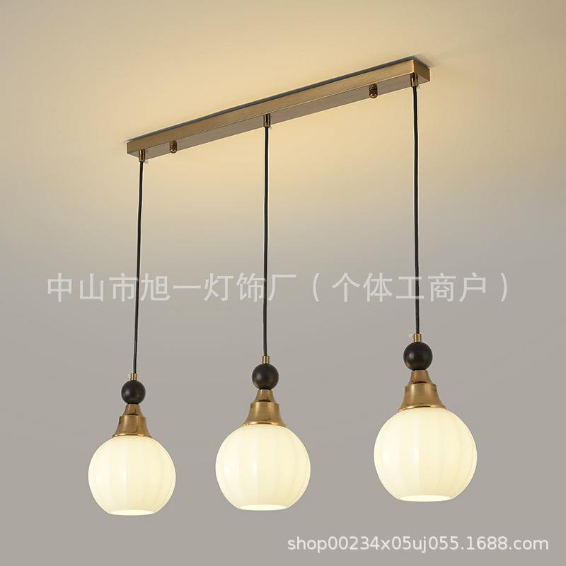 吧中古风餐厅灯餐328桌台饭厅餐吊灯美式法式复古吊简乡村约玻璃