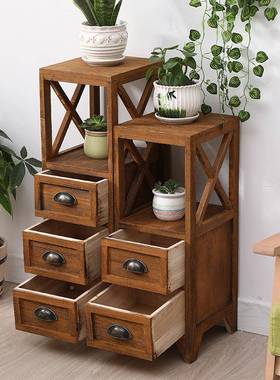 复古实木超窄床头10853柜25/迷夹缝0储物柜小户型卧室床边收纳新